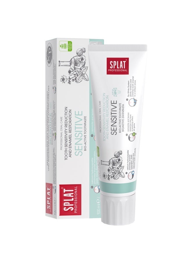 سبلات بروفيشنال سنسيتيف | معجون أسنان طبيعي | يقلل حساسية الأسنان ويوفر الحماية | يحتوي على فيتاميني E و C | خالٍ من الفلورايد | يساعد على إعادة بناء مينا الأسنان | 100 مل - Image 1